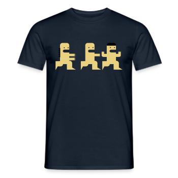 Cartoon Monster jagd Zombies Geschenk Apokalypse - Men's T-Shirt - navy - Front - AI Model Male 178 light (178cm)