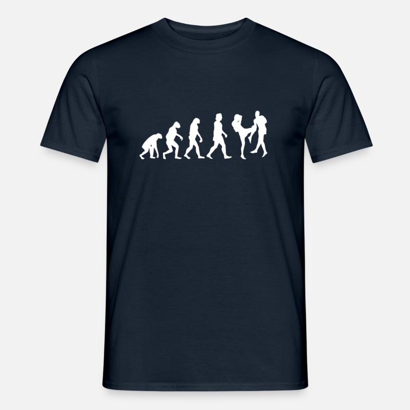 Thai Boxen Evolution - Männer T-Shirt - Navy
