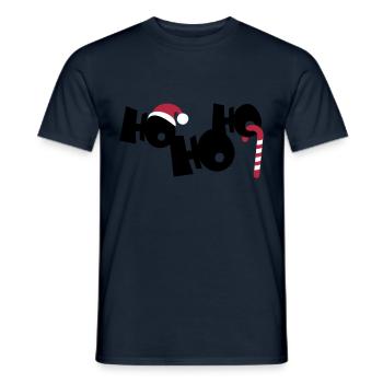 ho ho ho - Men's T-Shirt - navy - Front - AI Model Male 178 light (178cm)