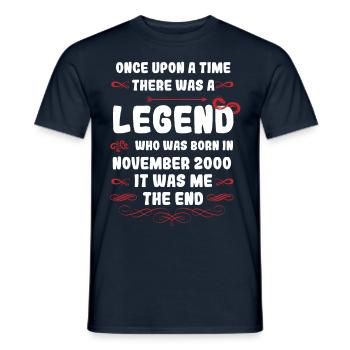 Es war einmal eine Legende. November 2000 Geburtst - Männer T-Shirt - Navy - Vorne - AI Model Male 178 light (178cm)