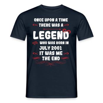 Es war einmal eine Legende. Juli 2001 Geburtstag - Männer T-Shirt - Navy - Vorne - AI Model Male 178 light (178cm)