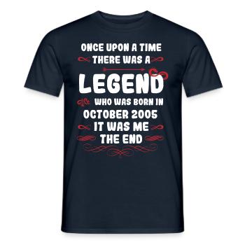 Es war einmal eine Legende. Oktober 2005 Geburtsta - Männer T-Shirt - Navy - Vorne - AI Model Male 178 light (178cm)