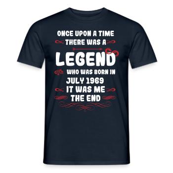 Es war einmal eine Legende. Juli 1969 Geburtstag - Männer T-Shirt - Navy - Vorne - AI Model Male 178 light (178cm)