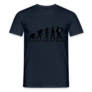 evolution_spielmannszug_pauke_112015_c_2 - Männer T-Shirt - Navy - Vorne - AI Model Male 178 light (178cm)