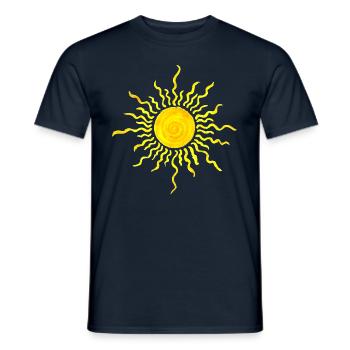 Sun-Rays of Origin - Men's T-Shirt - navy - Front - AI Model Male 178 light (178cm)