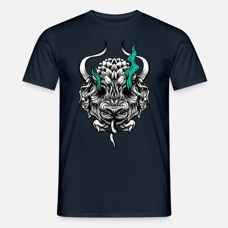 Büffel - Männer T-Shirt - Navy
