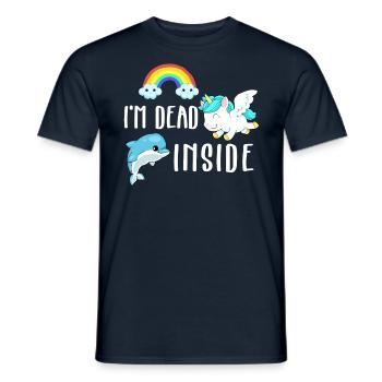 Depression Internally Dead Depressed Lonely Sad - Men's T-Shirt - navy - Front - AI Model Male 178 light (178cm)