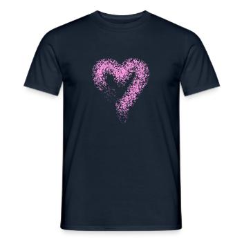 Coeur - T-shirt homme - marine - Devant - AI Model Male 178 light (178cm)