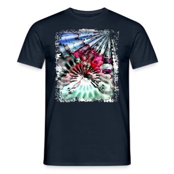 Psychedelic Power - Men's T-Shirt - navy - Front - AI Model Male 178 light (178cm)