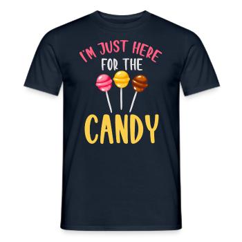 I'm Just Here For The Candy Halloween Sweets - Männer T-Shirt - Navy - Vorne - AI Model Male 178 light (178cm)