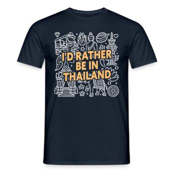 I'd Rather Be In Thailand - Männer T-Shirt - Navy - Vorne - AI Model Male 178 light (178cm)
