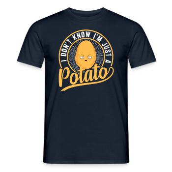 I Don't Know I'm Just A Potato Vegetable - Männer T-Shirt - Navy - Vorne - AI Model Male 178 light (178cm)