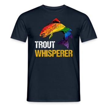 Truite Chuchoteur Truite Pêche Pêcheur Truite - T-shirt homme - marine - Devant - AI Model Male 178 light (178cm)