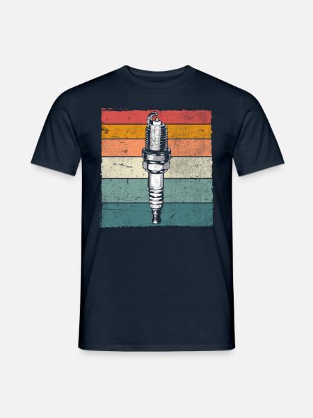 Zündkerzen KFZ-Mechaniker und Automechaniker - Männer T-Shirt - Navy