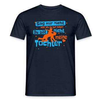 Vater Tochter Spruch - lustiges bester Papa Design - Männer T-Shirt - Navy - Vorne - AI Model Male 178 light (178cm)