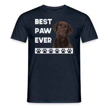 Best Paw Ever Brauner Labrador Hundebesitzer - Männer T-Shirt - Navy - Vorne - AI Model Male 178 light (178cm)