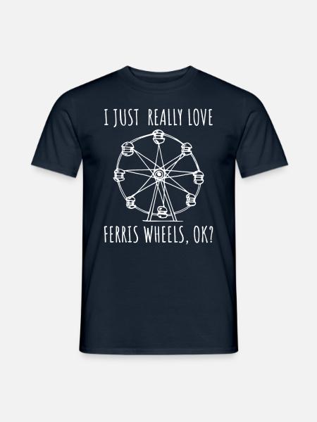 Liebhaber Vergnügungspark Kirmes Riesenrad - Männer T-Shirt - Navy