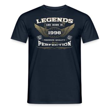 25th birthday legend born 1998 gift man - Men's T-Shirt - navy - Front - AI Model Male 178 light (178cm)
