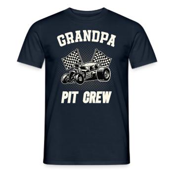 Grandpa Pit Crew Racing Car Motorsport Lovers - Men's T-Shirt - navy - Front - AI Model Male 178 light (178cm)