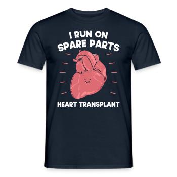 Heart transplant survived funny things - Men's T-Shirt - navy - Front - AI Model Male 178 light (178cm)