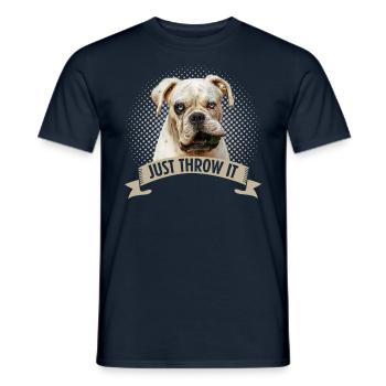 Le boxeur allemand vient de le lancer - T-shirt homme - marine - Devant - AI Model Male 178 light (178cm)