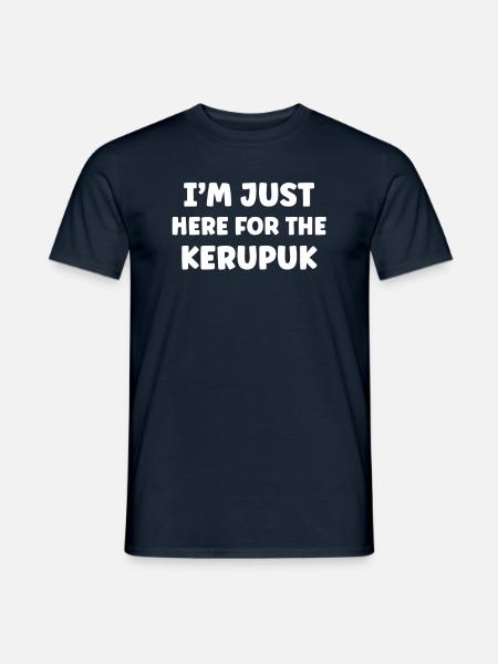 Im Just Here For The Kerupuk Indonesien Liebhaber - Männer T-Shirt - Navy