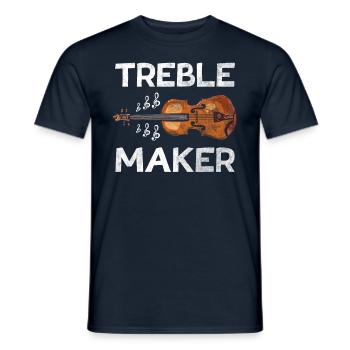 Violon Violon Drôle de dicton - T-shirt homme - marine - Devant - AI Model Male 178 light (178cm)