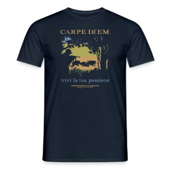 Carpe Diem, lebe deine Leidenschaft - Wildschwein - Männer T-Shirt - Navy - Vorne - AI Model Male 178 light (178cm)