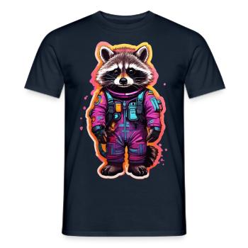 Raccoon - Men's T-Shirt - navy - Front - AI Model Male 178 light (178cm)