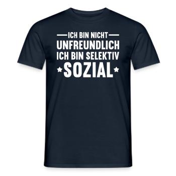 Selektiv Sozial Misanthrop - Männer T-Shirt - Navy - Vorne - AI Model Male 178 light (178cm)