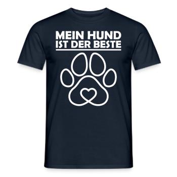 Mein Hund ist der Beste - Männer T-Shirt - Navy - Vorne - AI Model Male 178 light (178cm)