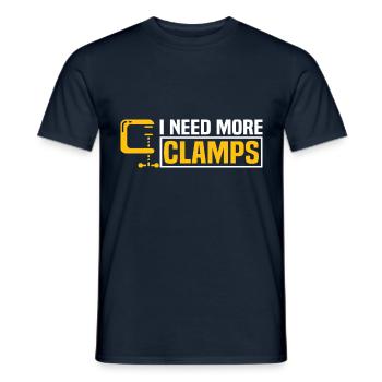 I Need More Clamps Funny Woodworker Carpenter - Men's T-Shirt - navy - Front - AI Model Male 178 light (178cm)