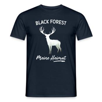Black Forest Hirsch Meine Heimat Design - Männer T-Shirt - Navy - Vorne - AI Model Male 178 light (178cm)