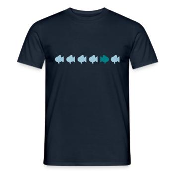 different fish différents poissons - T-shirt homme - marine - Devant - AI Model Male 178 light (178cm)