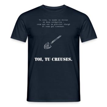 "You, you dig" quote film le bon la brute - Men's T-Shirt - navy - Front - AI Model Male 178 light (178cm)