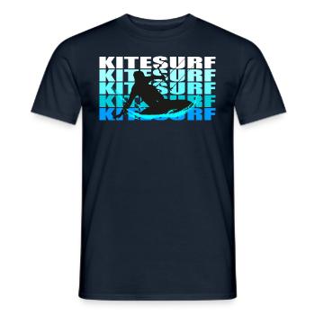 Kitesurf - Men's T-Shirt - navy - Front - AI Model Male 178 light (178cm)