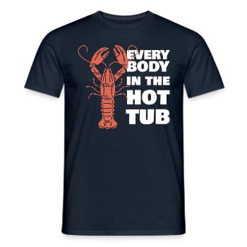 Everybody In The Hot Tub Funny Crawfish Crayfish - Men's T-Shirt - navy - Front - AI Model Male 178 light (178cm)
