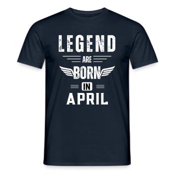 Les légendes sont nées en avril - T-shirt homme - marine - Devant - AI Model Male 178 light (178cm)