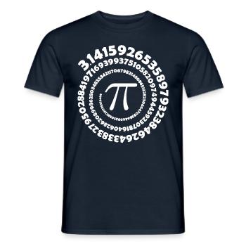 Pi Spiral TShirt 3.14 Math Teacher Tee Pi National - Männer T-Shirt - Navy - Vorne - AI Model Male 178 light (178cm)