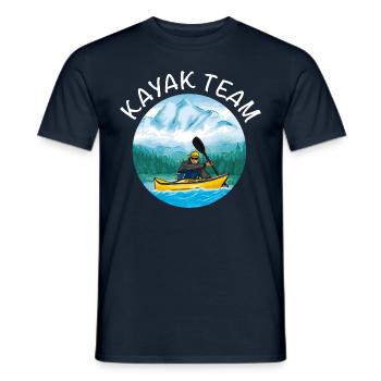 Kayak de groupe - T-shirt homme - marine - Devant - AI Model Male 178 light (178cm)