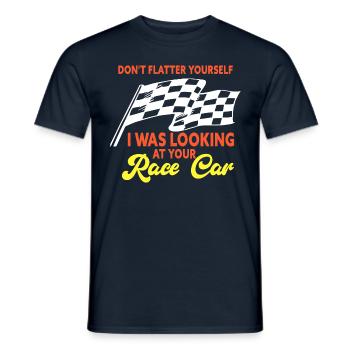 I Was Looking At Your Race Car Funny Dirt Track - Männer T-Shirt - Navy - Vorne - AI Model Male 178 light (178cm)