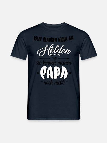 Papa Held - Männer T-Shirt - Navy