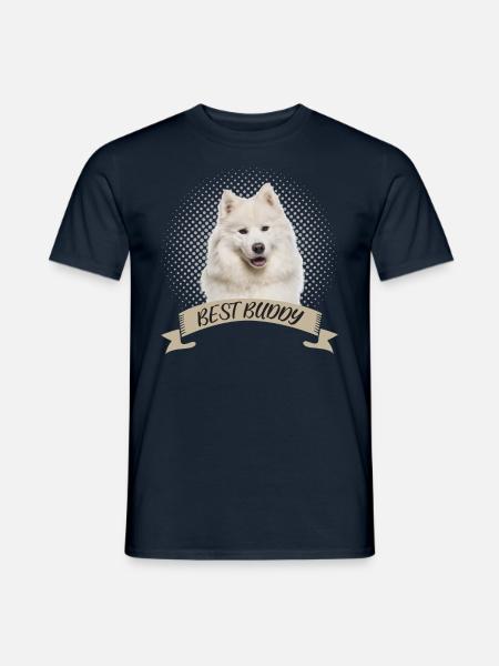 Samojede Best Buddy Hundeportrait Samoyed Dog - Männer T-Shirt - Navy