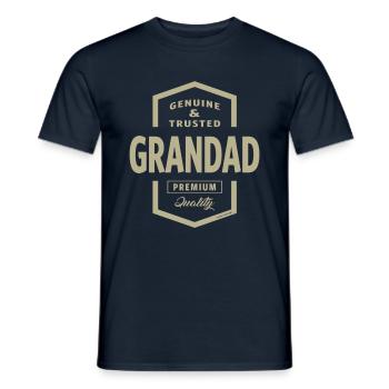 Grandad Véritable - T-shirt homme - marine - Devant - AI Model Male 178 light (178cm)