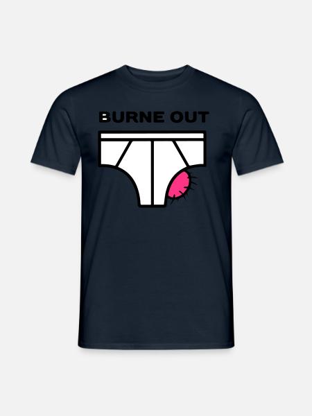 BURN OUT - T-shirt homme - marine