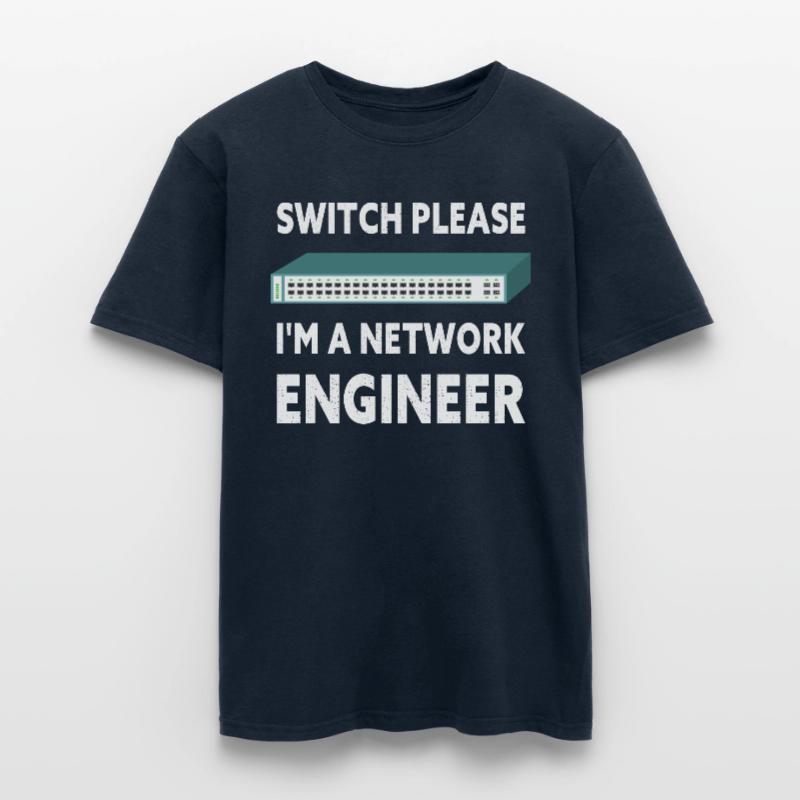 Switch Please I'm A Network Engineer IT Tech Männer T-Shirt