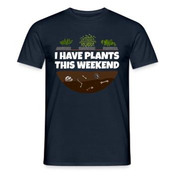 Lustiger Gärtner Spruch Sorry i have Plants - Männer T-Shirt - Navy - Vorne - AI Model Male 178 light (178cm)