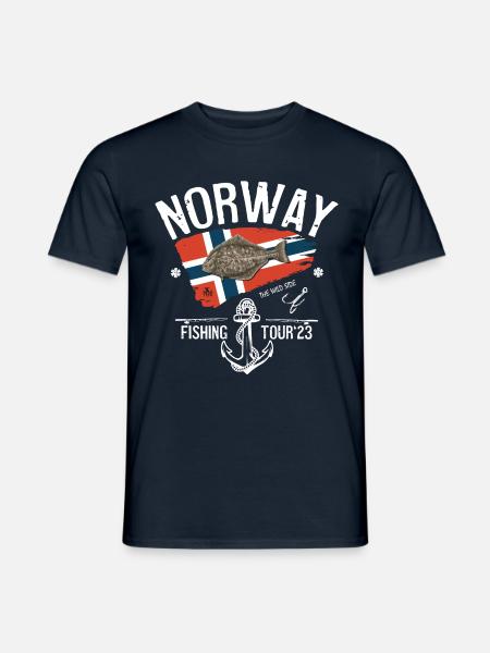 Norwegen Angeltour 2023 - Männer T-Shirt - Navy