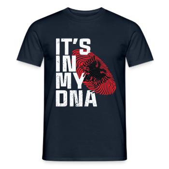 Albanie | Its in my DNA Albanais drapeau albanais - T-shirt homme - marine - Devant - AI Model Male 178 light (178cm)