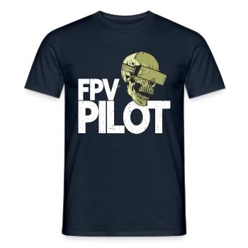 FPV Pilot - FPV Drone Drone Pilot - Men's T-Shirt - navy - Front - AI Model Male 178 light (178cm)